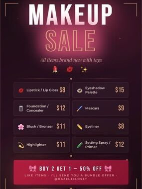 💄 Makeup Sale | NWT | Buy 2 Get 1 50% Off